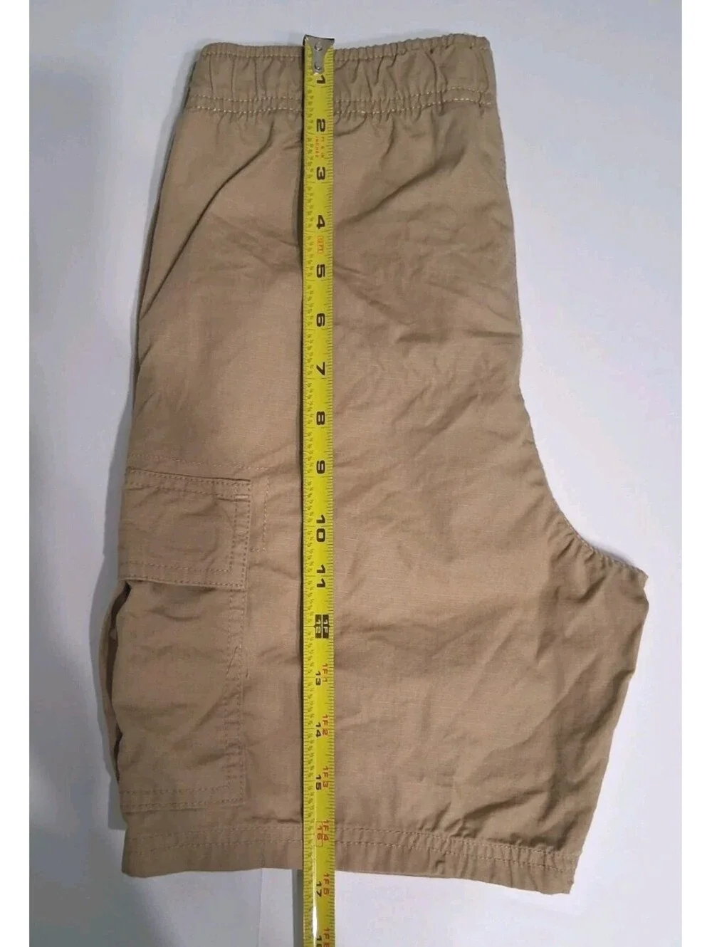 Place, Boys Shorts, Size 10 Husky, 100% Cotton Cargo, Khaki, EUC